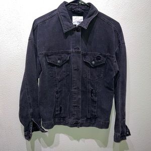 Black denim jacket